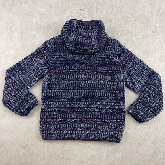 Eddie Bauer Kids Sherpa Fleece Hoodie Jacket L 14/16 Purple Full Zip - Picture 8 of 16